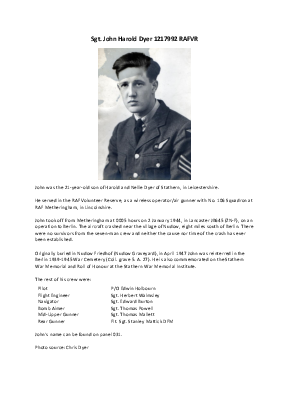 A preview of a PDF biography for Dyer, John Harold